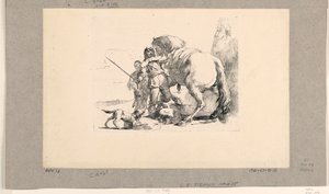 ヴァリ・カプリッチより「馬と花婿を連れた兵士」 作： Giovanni Battista Tiepolo