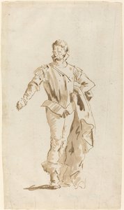 16 世紀の衣装で立っている男 作： Giovanni Battista Tiepolo