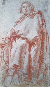 18世紀の男の研究。 作： Giovanni Battista Tiepolo