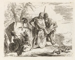 占星術師と若い兵士、Vari capricci (Various Capriccios) より 作： Giovanni Battista Tiepolo