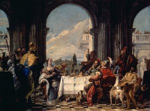 アンソニーとクレオパトラの宴会、1744年頃 作： Giovanni Battista Tiepolo