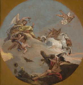 オーロラの戦車、1734年頃 作： Giovanni Battista Tiepolo