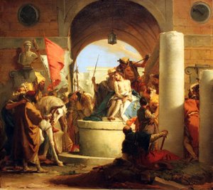 とげのある冠をかぶること Deutsch: Dornenkrönung Christi English: Crowning with Thorns 作： Giovanni Battista Tiepolo
