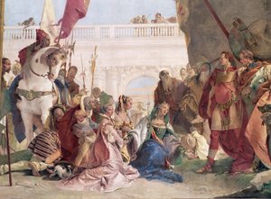 アレクサンドルの前のダライアスの家族 作： Giovanni Battista Tiepolo