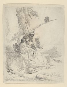 スケルツィ出身の東洋の農民の家族。 1740年。 作： Giovanni Battista Tiepolo