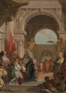 フランコニア公爵としてのハロルド司教の叙任。 1751-52。 作： Giovanni Battista Tiepolo