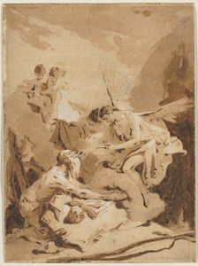 聖ヒエロニムスの最後の聖体拝領、c。 1726年。 作： Giovanni Battista Tiepolo
