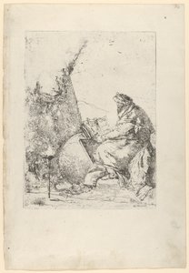 スケルツィからの哲学者、ca。 1740年。 作： Giovanni Battista Tiepolo