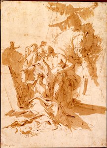 プンチネッロの墓の発見 作： Giovanni Battista Tiepolo