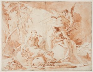聖ジェロームの誘惑 作： Giovanni Battista Tiepolo