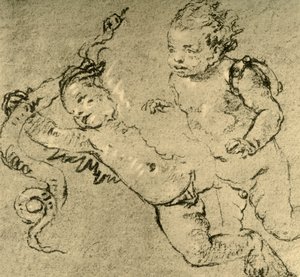 2つのキューピッド、c1752、1928 作： Giovanni Battista Tiepolo