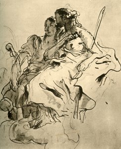 18世紀半ば、1928年の2人の若い女性 作： Giovanni Battista Tiepolo