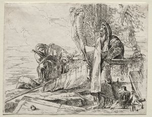 様々な気まぐれ：本を持つ哲学者 作： Giovanni Battista Tiepolo