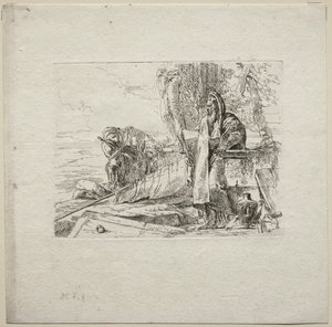さまざまなカプリス：本、1785年に立っている哲学者。 作： Giovanni Battista Tiepolo