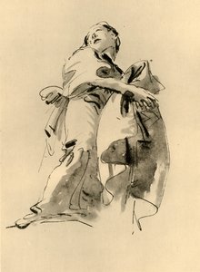 右に曲がっているが見上げる女性、18世紀半ば、1928 作： Giovanni Battista Tiepolo
