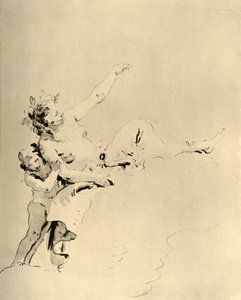 雲の上で休んでキューピッドに支えられた女性、18世紀半ば、1928 作： Giovanni Battista Tiepolo
