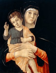 1475年から1480年にかけての「聖母子像」。 作： Giovanni Bellini