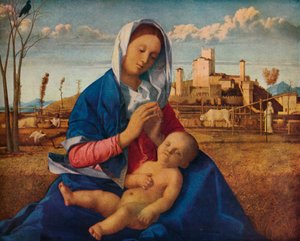 牧草地のマドンナ、c1500 作： Giovanni Bellini