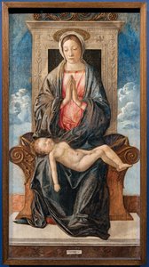 眠っている赤ちゃんと一緒のマドンナ、ジョヴァンニ・ベッリーニ作、1470年頃。 作： Giovanni Bellini