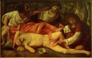 ノアの酔い 作： Giovanni Bellini