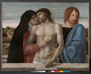 ピエタ」1460年頃（木にテンペラ 作： Giovanni Bellini