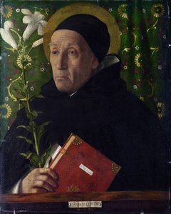 聖ドミニコとしてのウルビーノのフラテオドロの肖像 作： Giovanni Bellini