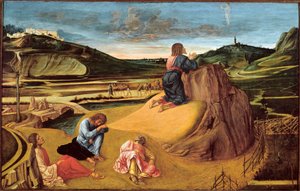 庭園の苦悩」1465年頃（パネルにテンペラ 作： Giovanni Bellini