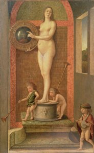 虚栄心（パネルに油彩） 作： Giovanni Bellini