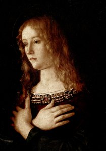 アレクサンドリアの聖カタリナとマグダラのマリアの聖母子