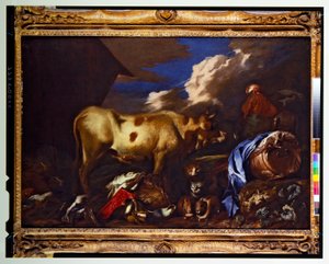 動物とノアの方舟 作： Giovanni Benedetto (1609 64) Castiglione