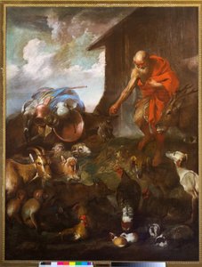 箱舟に入る動物たち》1655年頃 油彩・カンヴァス 作： Giovanni Benedetto (1609 64) Castiglione