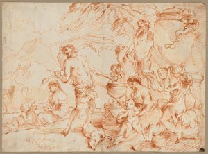 Hermの前のBacchanal 作： Giovanni Benedetto Castiglione