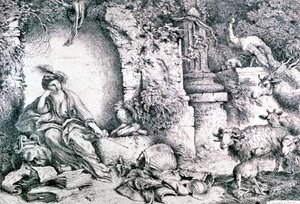 Circeチェンジングユリシーズメン、c1650 作： Giovanni Benedetto Castiglione