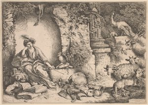 ユリシーズの部下を獣に変えるキルケ 作： Giovanni Benedetto Castiglione