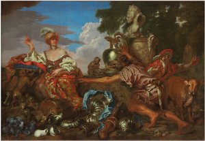 ユリシーズの仲間を猪に変える 作： Giovanni Benedetto Castiglione