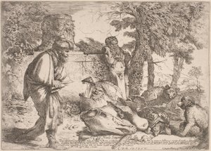 正直者を探すディオゲネス 作： Giovanni Benedetto Castiglione
