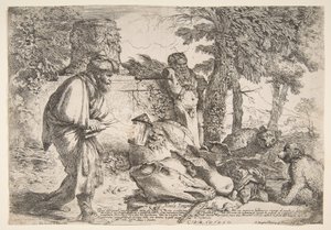 正直な男を探しているディオゲネス、ca。 1645-47。 作： Giovanni Benedetto Castiglione