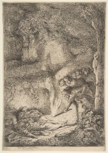 聖者ピーターとポールの遺体を見つけること、1645-51。 作： Giovanni Benedetto Castiglione