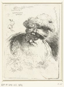 帽子をかぶった老人の頭 東洋のかぶりもの頭の小習作（連載タイトル） 作： Giovanni Benedetto Castiglione
