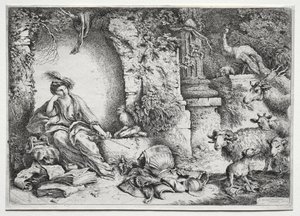 ラメランコリー、c。 1660-1665。 作： Giovanni Benedetto Castiglione
