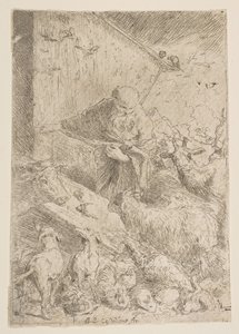 ノアは動物を箱舟に入れました。 1630年。 作： Giovanni Benedetto Castiglione