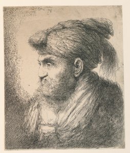 ターバンの男の肖像 作： Giovanni Benedetto Castiglione