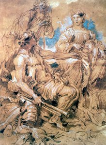 衣装の人物の研究、c1635-1670 作： Giovanni Benedetto Castiglione