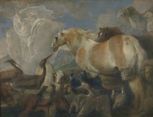 創造、17世紀の半ば。 作： Giovanni Benedetto Castiglione