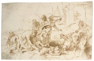 モーセの発見 作： Giovanni Benedetto Castiglione