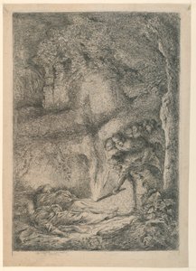 聖ペテロと聖パウロの遺体の発見 作： Giovanni Benedetto Castiglione
