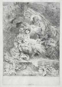 父なる神と聖霊との降誕 作： Giovanni Benedetto Castiglione