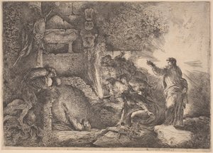 ラザロの復活 作： Giovanni Benedetto Castiglione