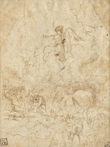 羊飼いたちへのアナウンス 作： Giovanni Benedetto Castiglione