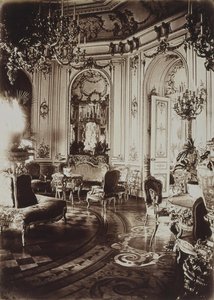 サンクトペテルブルクのストロガノフ宮殿。オーバルリビングルーム、1860年代 作： Giovanni Bianchi